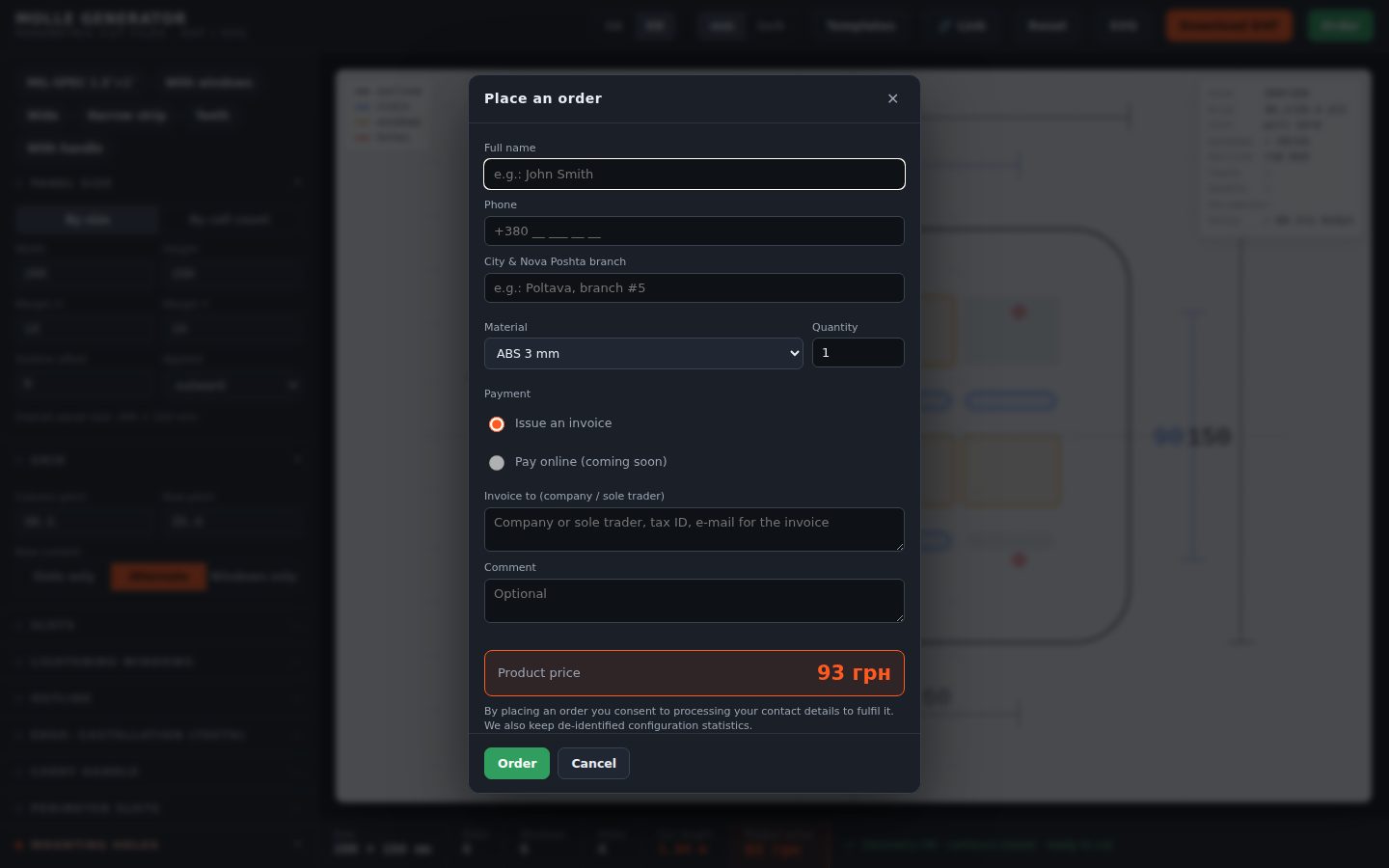 Order form