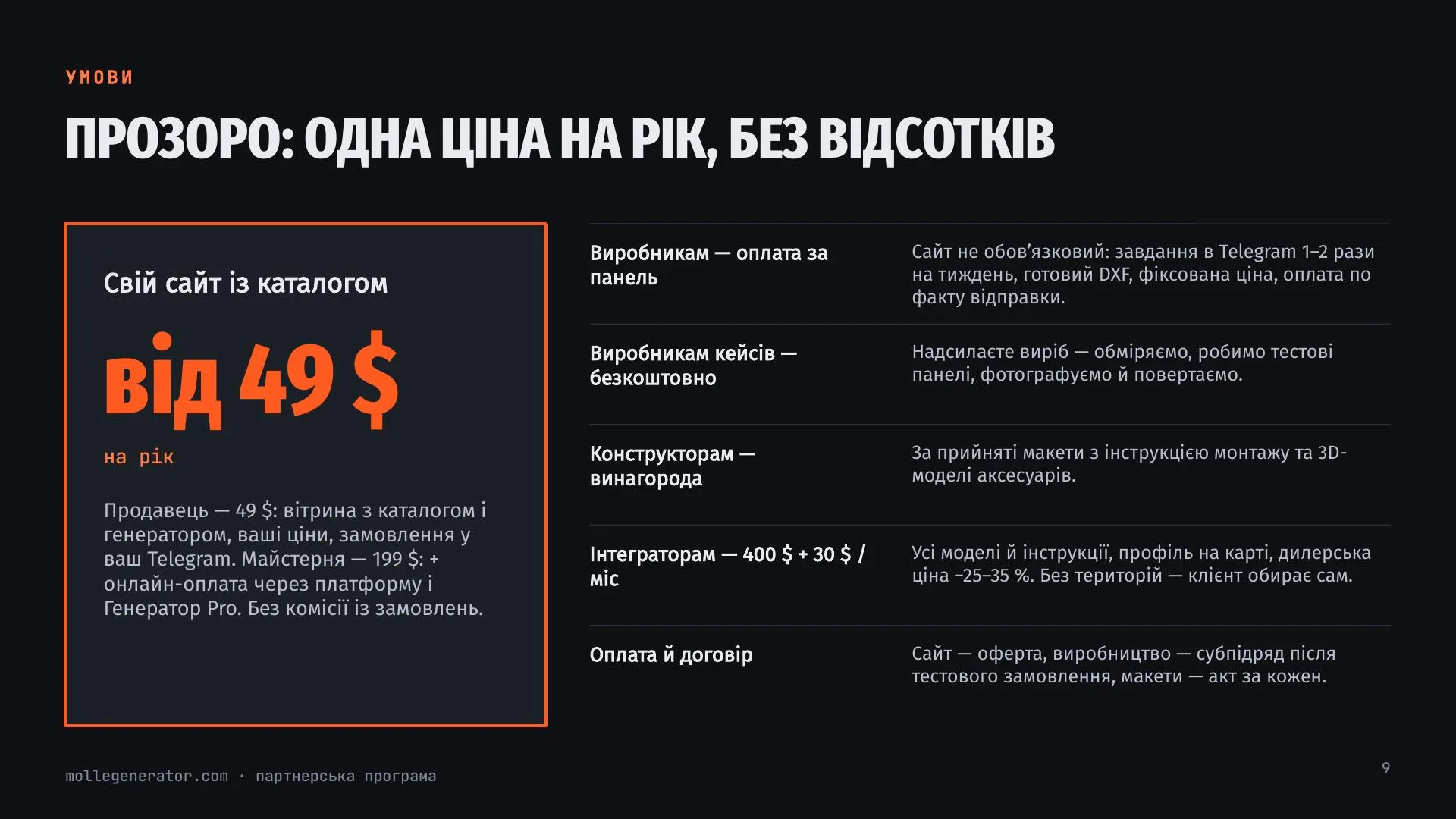 Презентація партнерської програми — 9/10